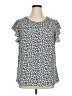 Shein Curve Blue Short Sleeve Blouse Size 14 Plus (1) - photo 1