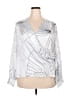 Worthington 100% Polyester Silver 3/4 Sleeve Blouse Size XXL - photo 1