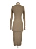 WSLY Solid Tan Casual Dress Size S - photo 2
