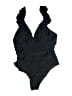 Unbranded Solid Black One Piece Swimsuit Size L - photo 1