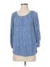 Notations Blue 3/4 Sleeve Blouse Size M - photo 1
