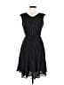 Talbots 100% Rayon Polka Dots Black Casual Dress Size 6 (petite) - photo 1