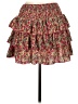 Shein 100% Polyester Floral Red Casual Skirt Size L - photo 2