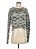 Material Girl Tweed Silver Pullover Sweater Size XS - photo 1