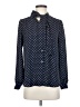 J.Crew 100% Polyester Polka Dots Blue Long Sleeve Blouse Size XXS - photo 1