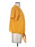 Madewell 100% Polyester Yellow Short Sleeve Blouse Size S - photo 4