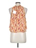 Lavender Brown 100% Polyester Orange Sleeveless Blouse Size M - photo 2