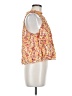 Lavender Brown 100% Polyester Orange Sleeveless Blouse Size M - photo 4