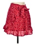 Blue Rain 100% Rayon Hearts Red Casual Skirt Size XS - photo 1
