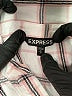 Express 100% Rayon Plaid White 3/4 Sleeve Button-Down Shirt Size S - photo 7