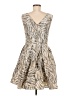 Pink Tartan 100% Polyester Animal Print Gray Cocktail Dress Size 6 - photo 2