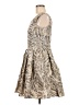 Pink Tartan 100% Polyester Animal Print Gray Cocktail Dress Size 6 - photo 5