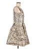 Pink Tartan 100% Polyester Animal Print Gray Cocktail Dress Size 6 - photo 4