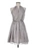 Cupcakes & Cashmere 100% Polyester Metallic Gray Cocktail Dress Size 0 - photo 1