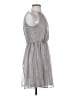 Cupcakes & Cashmere 100% Polyester Metallic Gray Cocktail Dress Size 0 - photo 4