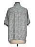 Max Studio 100% Polyester Houndstooth Silver Blue Short Sleeve Blouse Size M - photo 2