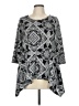 C'est La Vie Silver 3/4 Sleeve Blouse Size M - photo 1