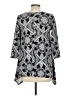 C'est La Vie Silver 3/4 Sleeve Blouse Size M - photo 2