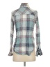 Aeropostale Plaid Blue Long Sleeve Blouse Size S - photo 2