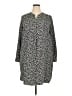 Attention 100% Polyester Polka Dots Black Casual Dress Size XL - photo 1