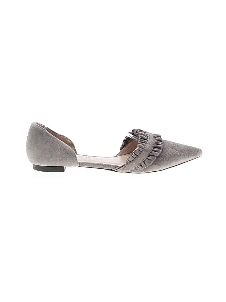 Pre-owned Sole Society Flats In Gray