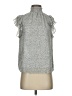 1.State 100% Polyester Silver Sleeveless Blouse Size S - photo 1