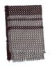 Modena 100% Acrylic Houndstooth Burgundy Blue Scarf One size - photo 2