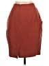 Fei Solid Burgundy Orange Silk Skirt Size 0 - photo 2