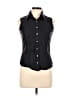 Jim Thompson Black Sleeveless Button-Down Shirt Size 10 - photo 1