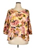 Terra & Sky Floral Pink 3/4 Sleeve Blouse Size 0X - photo 1