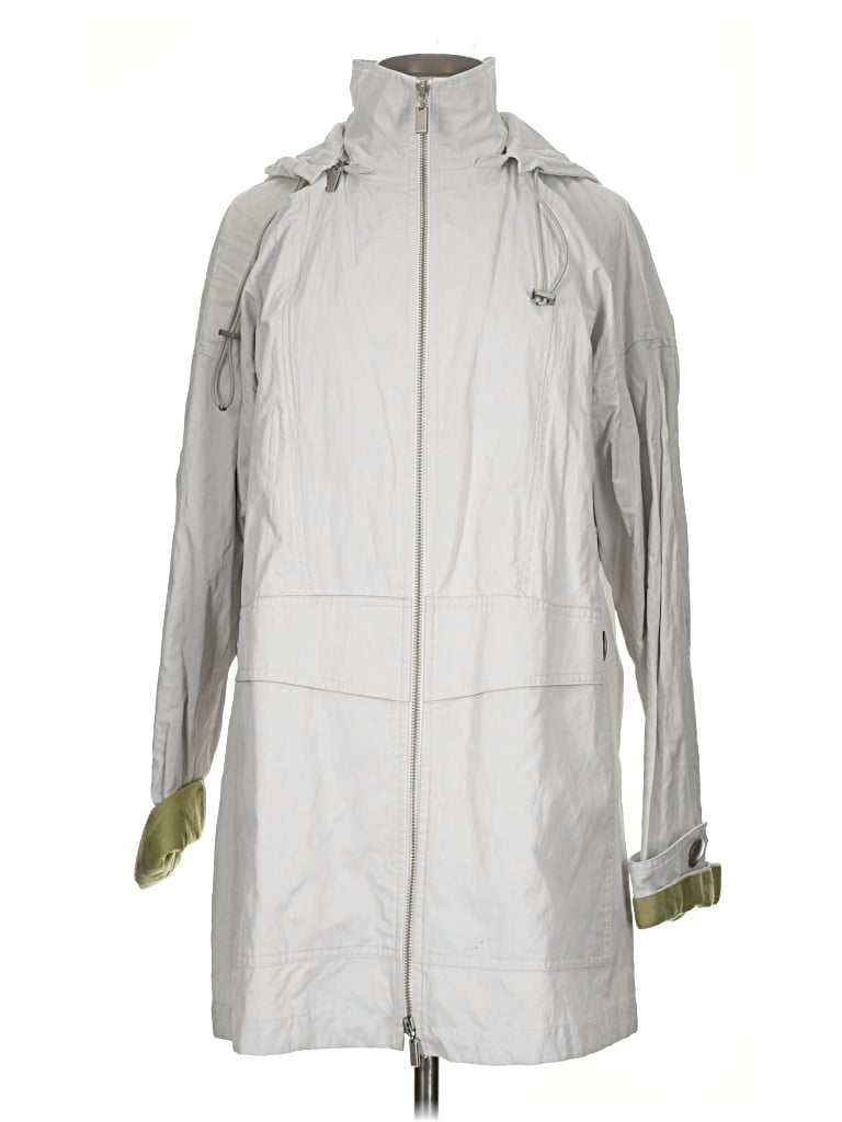 Pre-owned W By Worth Raincoat In Silver