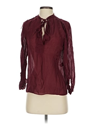 Diane von Furstenberg Long Sleeve Silk Top (view 1)