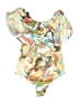 Objex Yellow White Bodysuit Size XS (estimated) - photo 2
