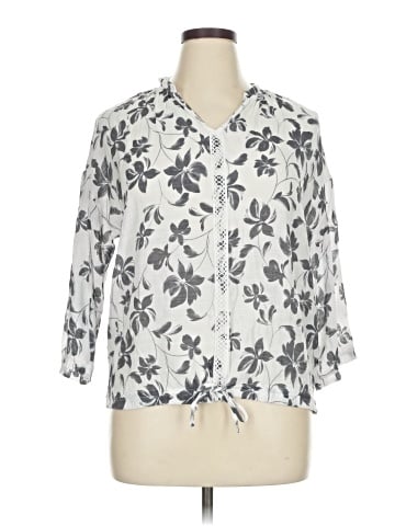 Como Blu 3/4 Sleeve Blouse (view 1)
