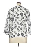 Como Blu Floral Silver 3/4 Sleeve Blouse Size XL - photo 2