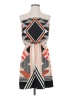 Express 100% Rayon Graphic Orange Cocktail Dress Size S - photo 1