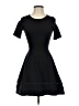 Aqua Solid Black Cocktail Dress Size S - photo 1
