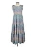 PURE essence Print Blue Casual Dress Size S - photo 1