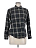 Theory Plaid Black Long Sleeve Button-Down Shirt Size M - photo 1