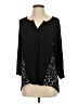 Daniel Rainn Floral Black 3/4 Sleeve Blouse Size S - photo 1