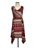 Corey P. Chevron-herringbone Burgundy Red Cocktail Dress Size S - photo 1