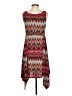 Corey P. Chevron-herringbone Burgundy Red Cocktail Dress Size S - photo 2