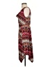 Corey P. Chevron-herringbone Burgundy Red Cocktail Dress Size S - photo 5