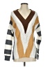 Unbranded 100% Acrylic Color Block Brown Pullover Sweater Size S - photo 1