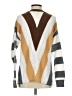 Unbranded 100% Acrylic Color Block Brown Pullover Sweater Size S - photo 2
