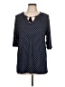 Old Navy 100% Viscose Blue 3/4 Sleeve Blouse Size L - photo 1