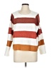 Pinque Stripes Orange White Pullover Sweater Size L - photo 1