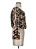 Guess 100% Polyester Floral Stripes Color Block Multi Color Black 3/4 Sleeve Blouse Size XS - photo 4