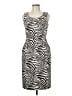 Coldwater Creek Animal Print Ivory Cocktail Dress Size 6 - photo 1