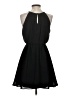 Lush 100% Polyester Solid Black Cocktail Dress Size S - photo 2